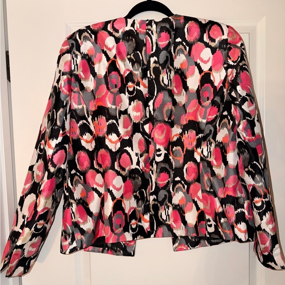 KASPER Women's Multicolor Patterned Suit Jacket size 14 - Picture 4 of 7